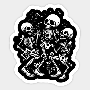 Skeletons Dancing to Jazz Sticker